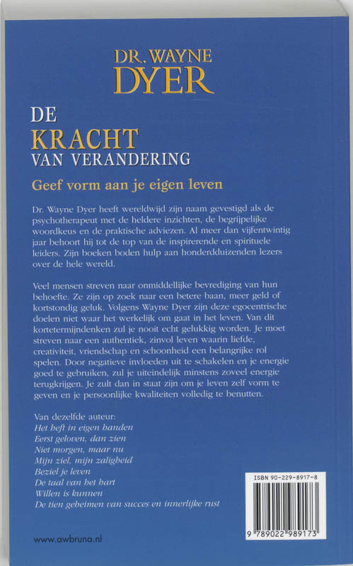 De Kracht Van Verandering achterkant