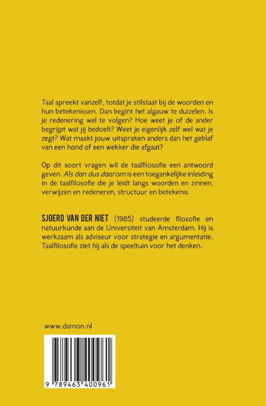 Als dan dus daarom Als dan dus daarom achterkant