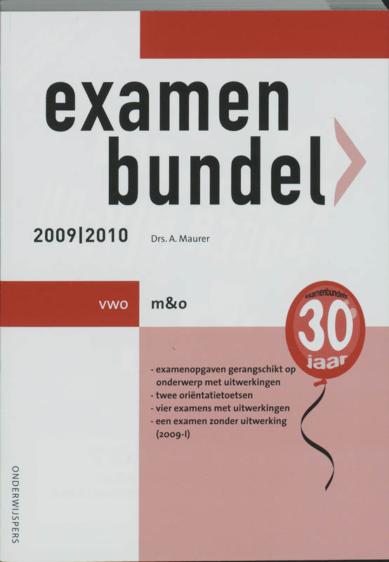 Examenbundel 2009/2010 vwo m & o