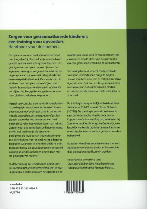 Zorgen voor getraumatiseerde kinderen achterkant