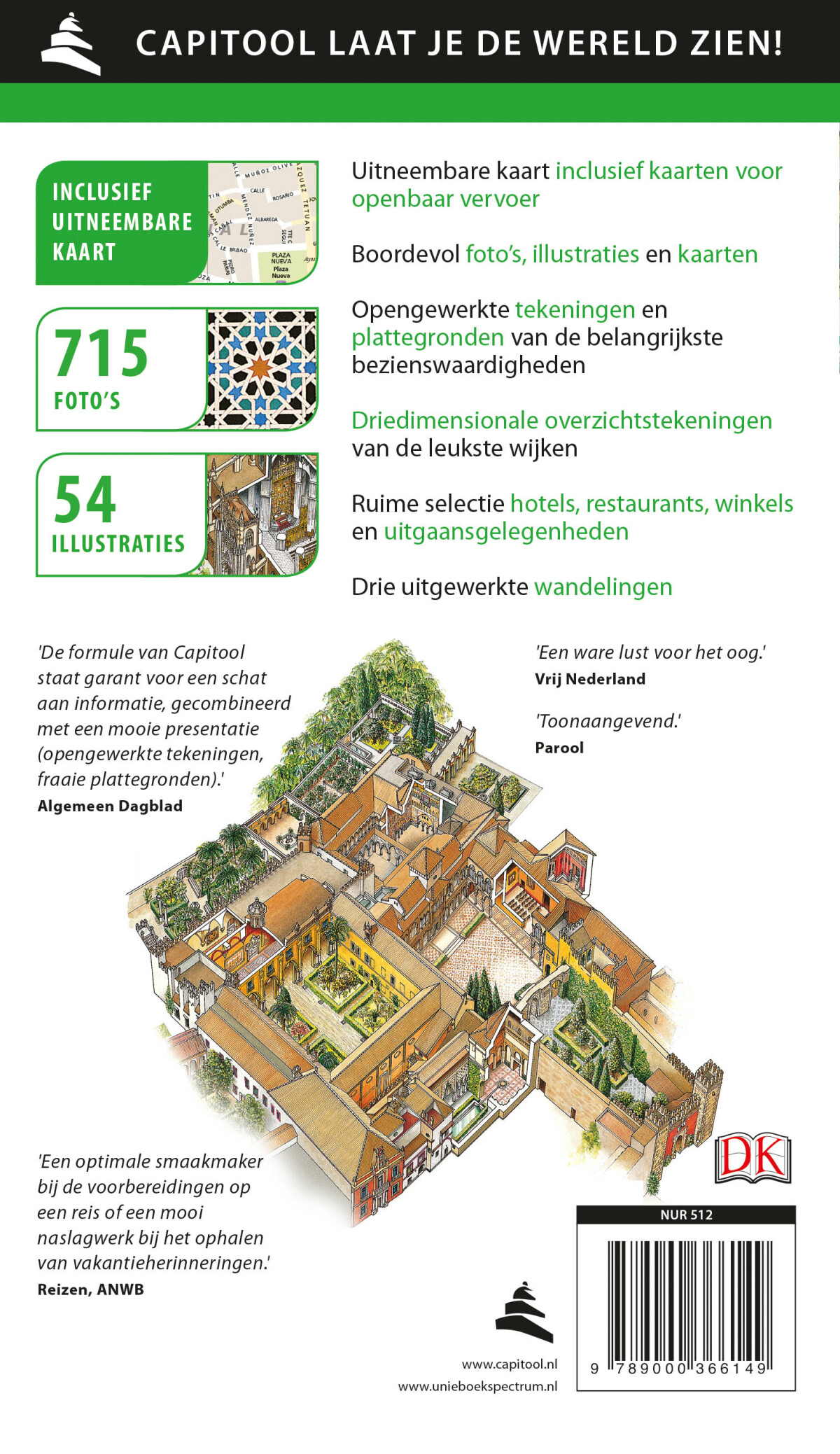 Sevilla & Andalusië / Capitool reisgidsen achterkant