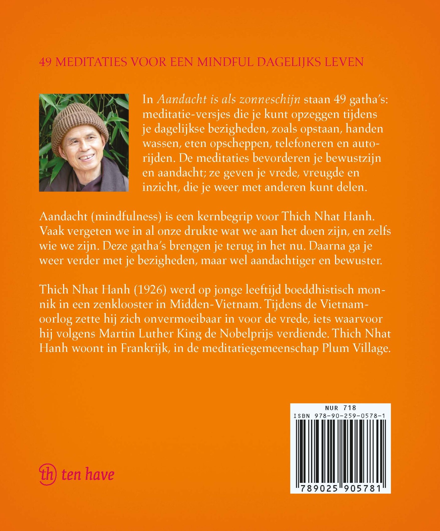 Aandacht is als zonneschijn achterkant