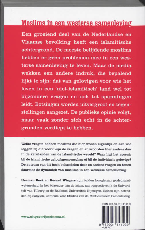 Moslims In Een Westerse Samenleving achterkant