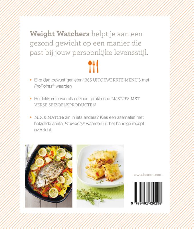 Het hele jaar Weight Watchers achterkant