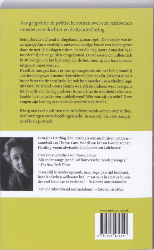 Wie zij was achterkant