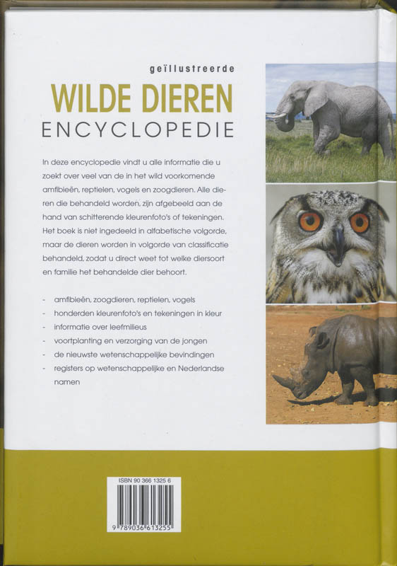 Geillustreerde Wilde Dieren Encyclopedie achterkant