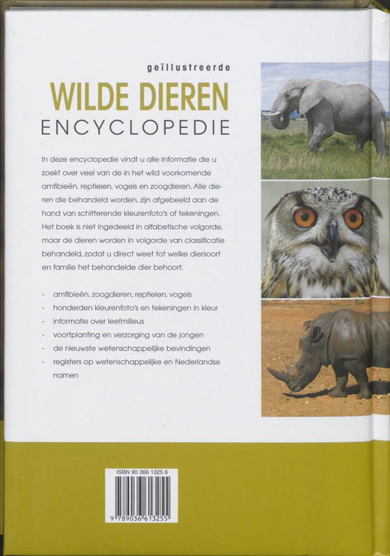 Geillustreerde Wilde Dieren Encyclopedie Geillustreerde Wilde Dieren Encyclopedie achterkant