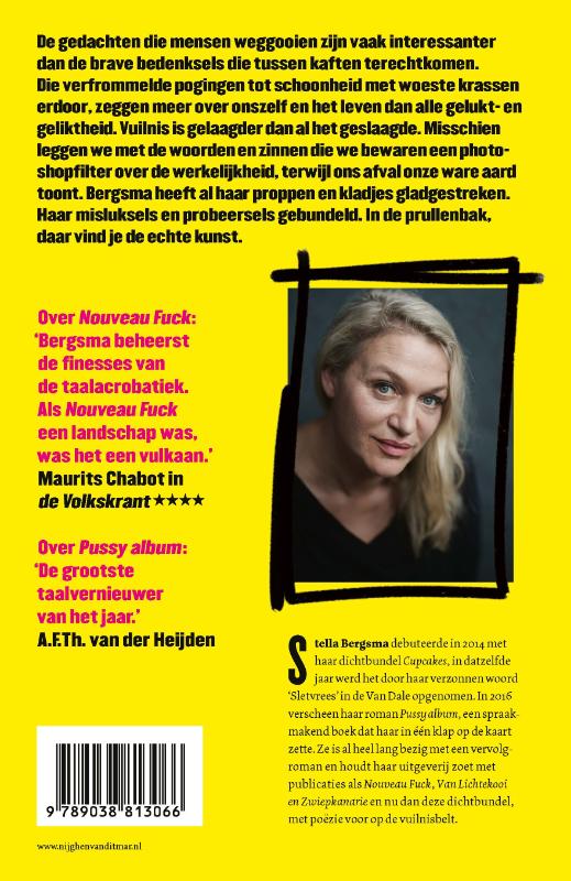 Meesterwerk voor de prullenbak achterkant