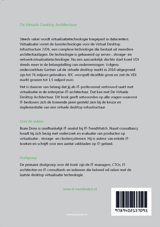 De virtuele desktop architectuur achterkant