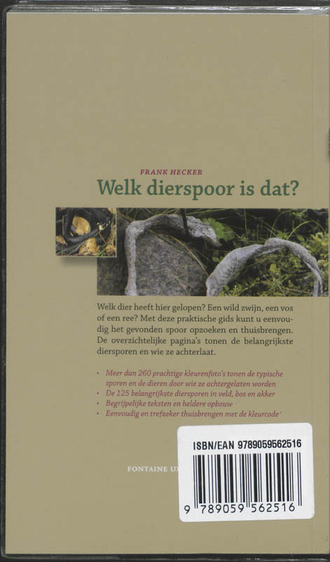 Welk dierspoor is dat? achterkant