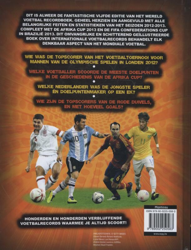 Wereld voetbal recordboek 2014 Wereld voetbal recordboek 2014 achterkant