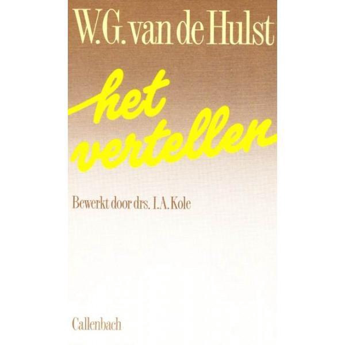 W.G. van de Hulst Het Vertellen thumbnail