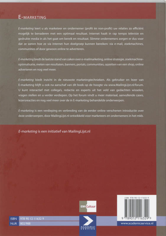 E-marketing achterkant