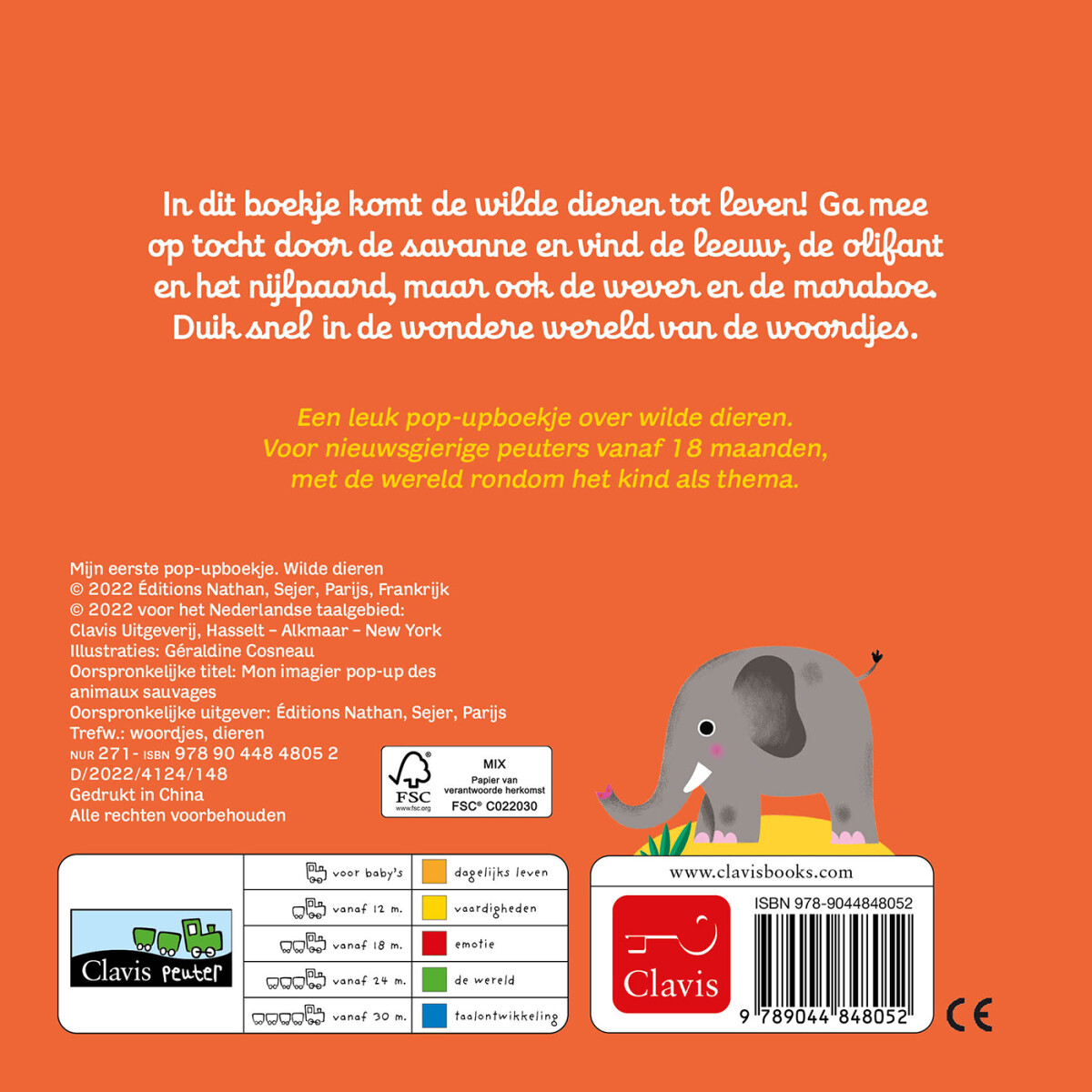 Wilde dieren / Mijn eerste pop-upboekje achterkant