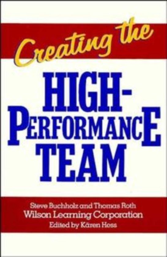 boekenbalie_9780471856740_cover Creating the High Performance Team