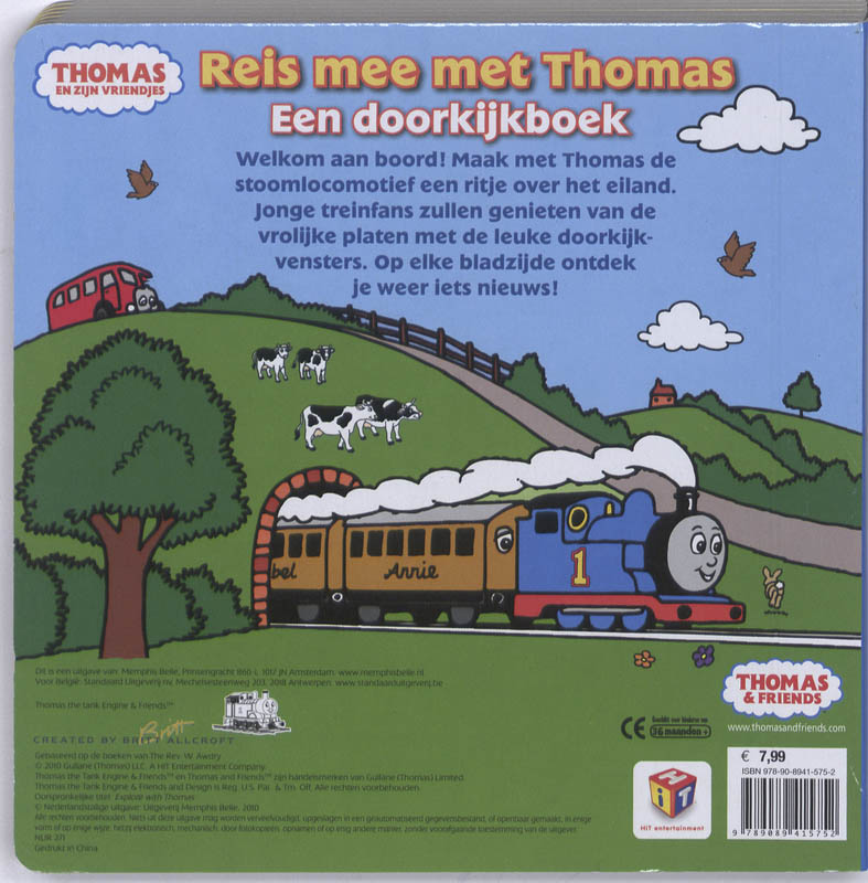 Thomas en zijn vriendjes / Reis mee met Thomas / Een doorkijkboek / Thomas en zijn vriendjes achterkant