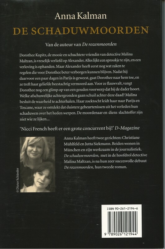 De schaduwmoorden achterkant