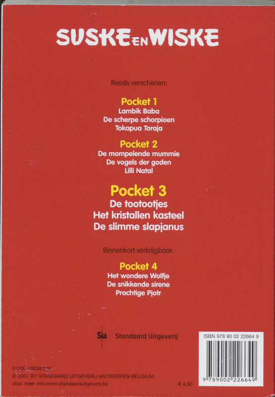 Suske en Wiske pocket / 3 / Suske en Wiske / 03 achterkant