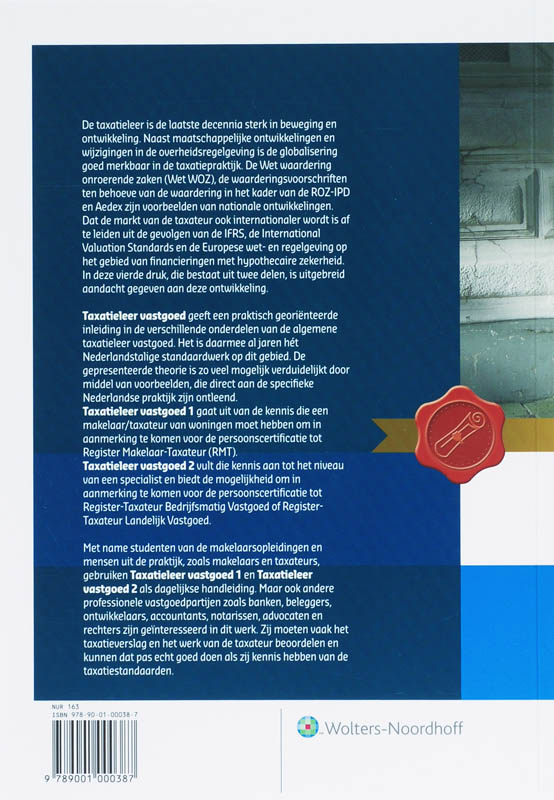 Taxatieleer Vastgoed 1 Taxatieleer Vastgoed 1 achterkant