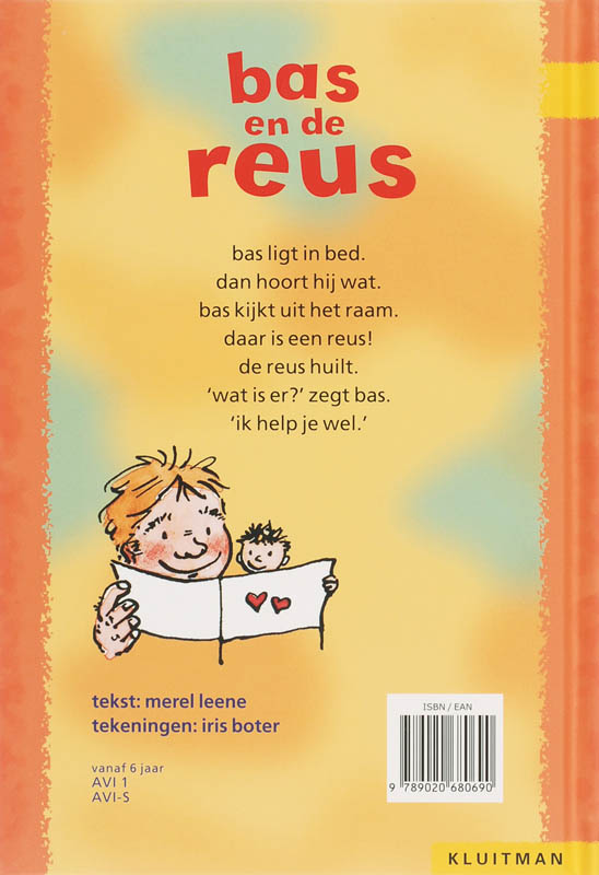 Bas en de reus / Klavertje een-serie achterkant