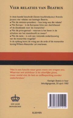 Vier relaties van Beatrix / Elseviers koninklijke bibliotheek / 4 achterkant