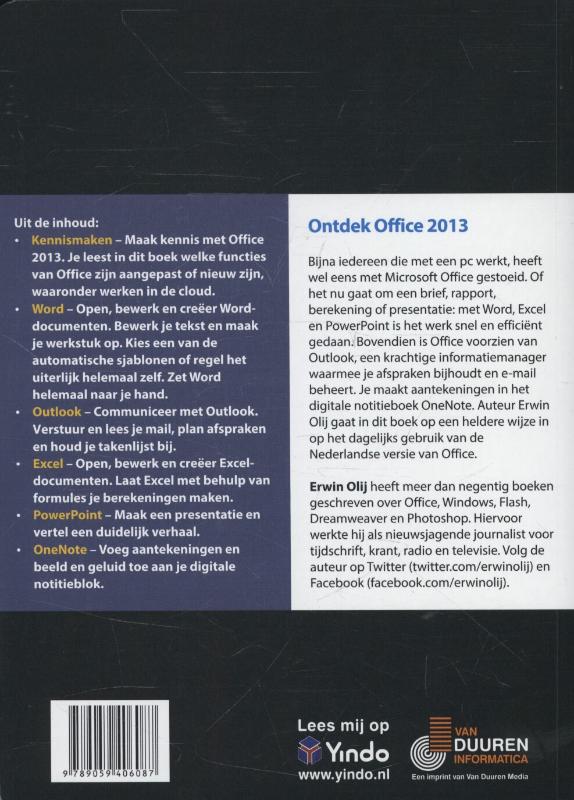 Ontdek! - Ontdek Microsoft Office 2013 achterkant