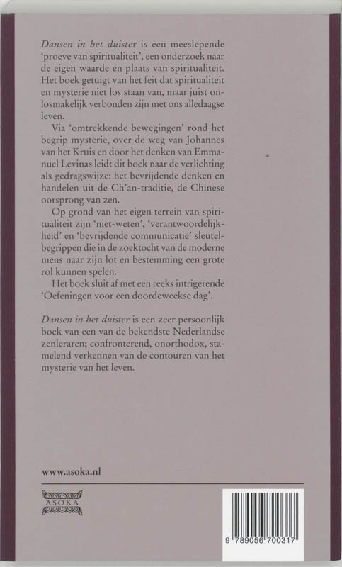 Dansen in het duister Dansen in het duister achterkant