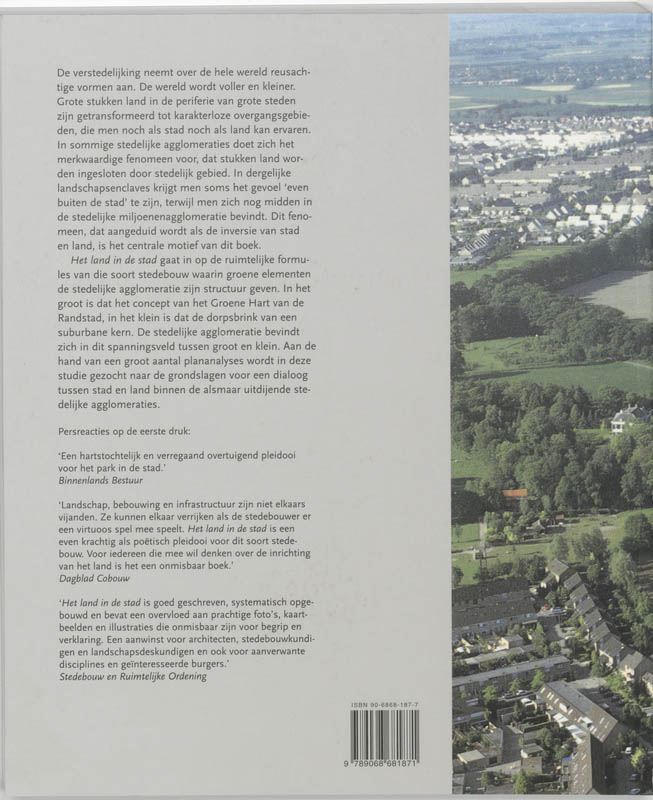 Het land in de stad achterkant