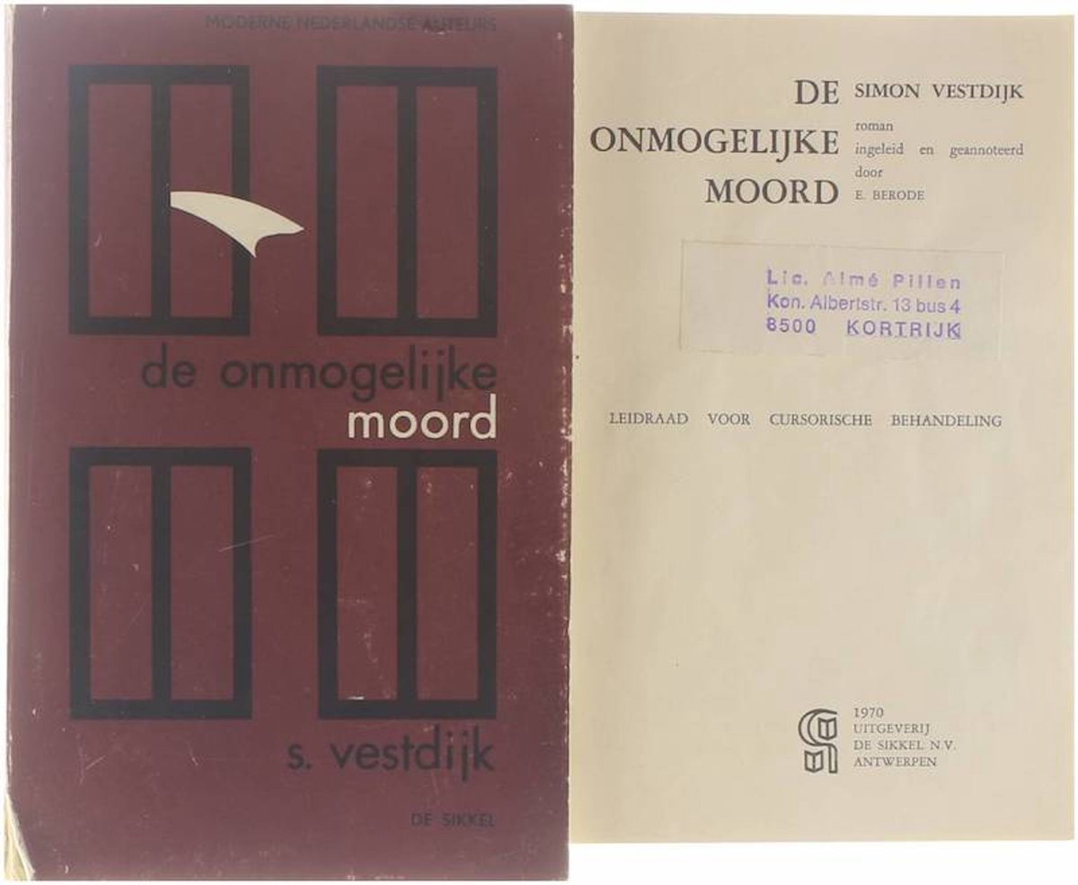 Onmogelijke moord - S. Vestdijk