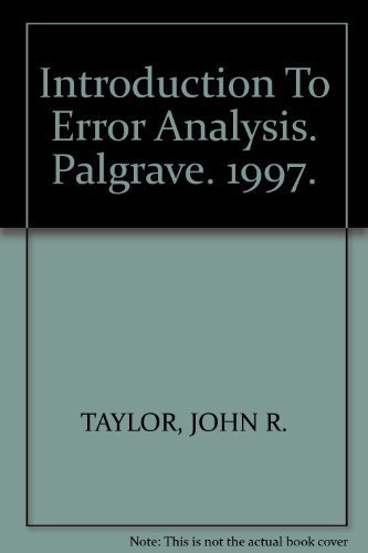 John R. Taylor Introduction To Error Analysis