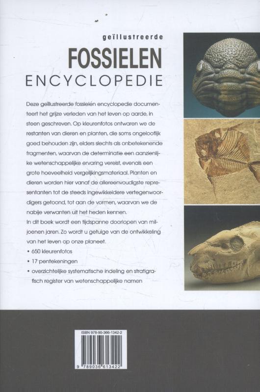 Geillustreerde fossielen encyclopedie achterkant