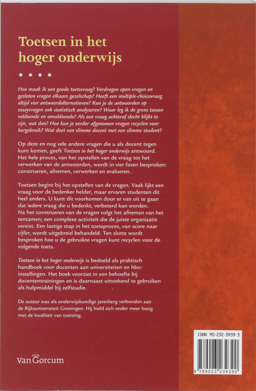 Toetsen in het hoger onderwijs Toetsen in het hoger onderwijs achterkant