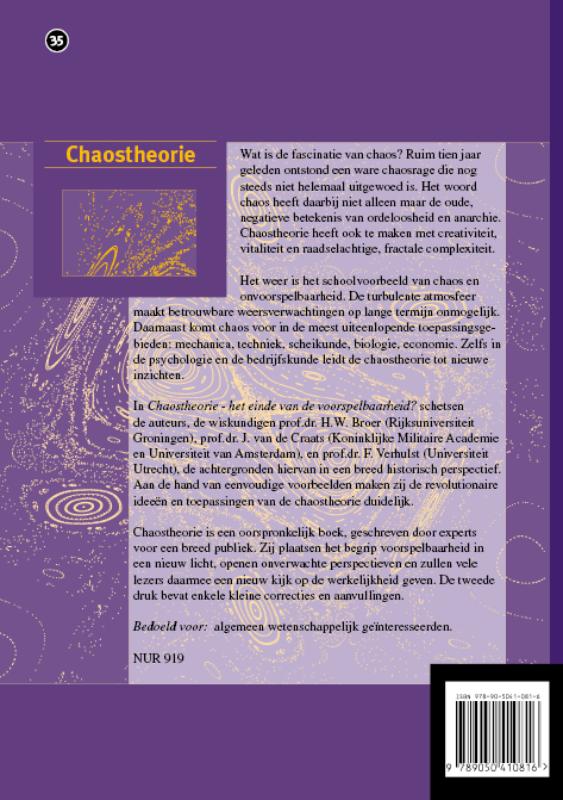Epsilon uitgaven 35 -   Chaostheorie achterkant