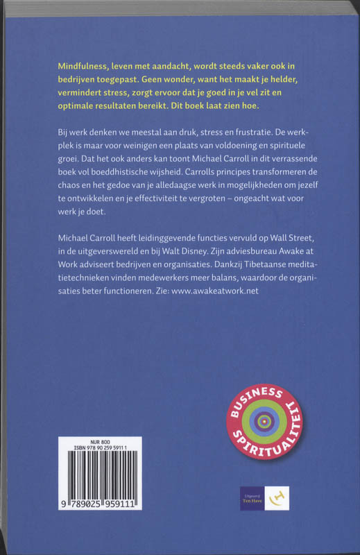 Mindful aan het werk Mindful aan het werk achterkant