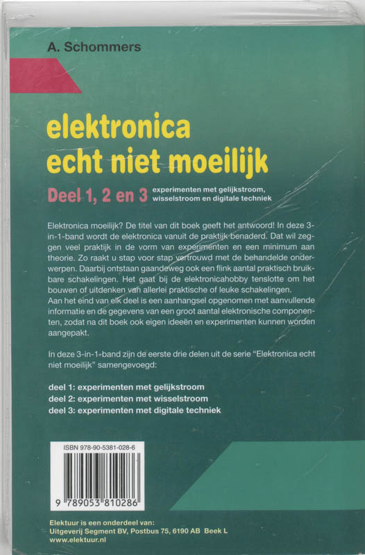 Elektronica echt niet moeilijk / 1, 2 en 3 / Elektronica echt niet moeilijk ontdekken, proberen, begrijpen / 1,2,3 achterkant