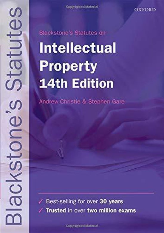 boekenbalie_9780198818595_cover Blackstone's Statutes on Intellectual Property