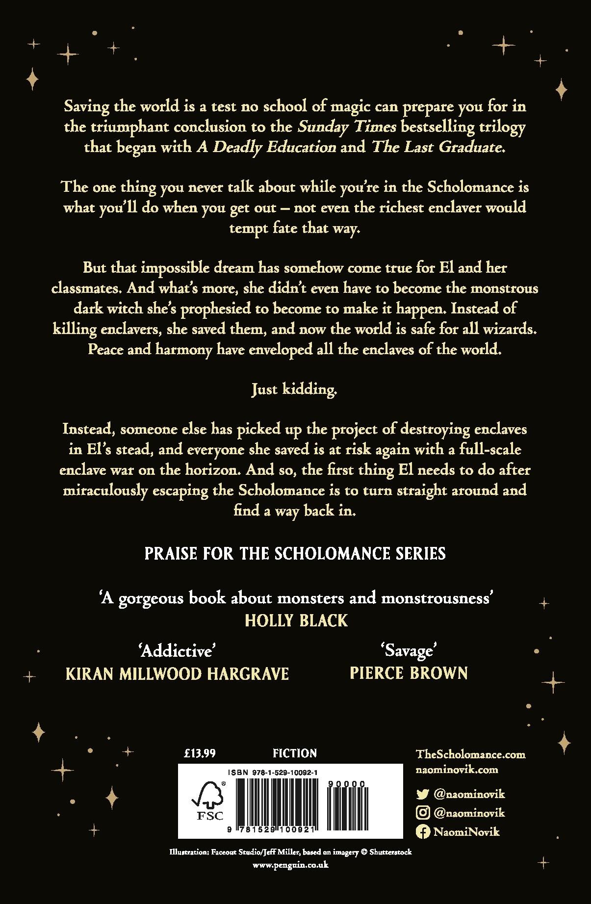 The golden enclaves / The Scholomance / 3 achterkant
