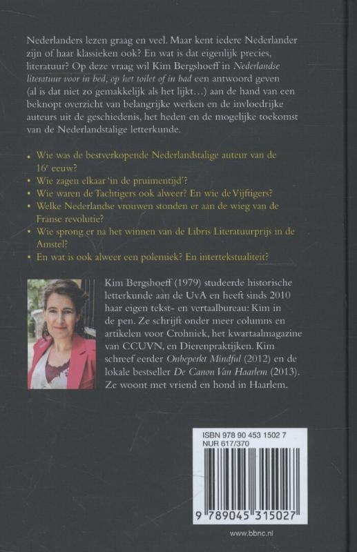 Nederlandse literatuur voor in bed, op het toilet of in bad Nederlandse literatuur voor in bed, op het toilet of in bad achterkant