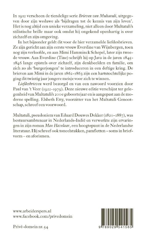 Liefdesbrieven / Prive-domein / 54 achterkant