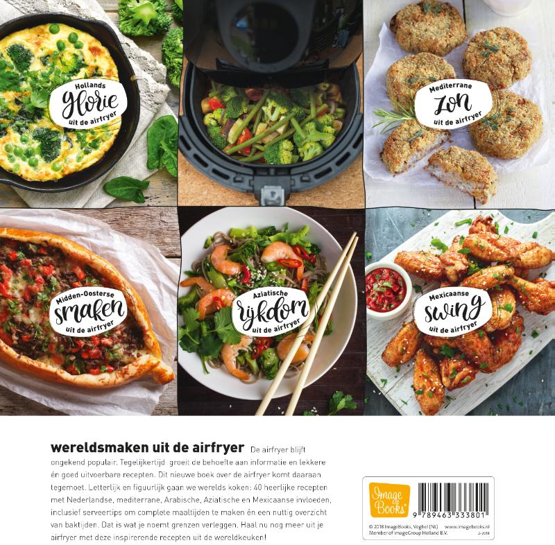 Wereld smaken uit de airfryer / Heteluchtfriteuse kookboek / 2 achterkant