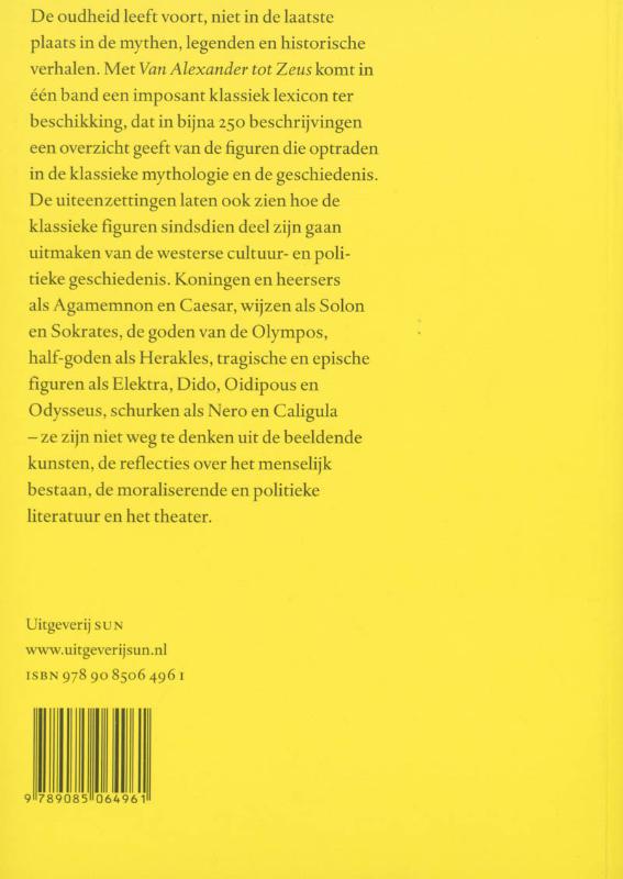 Van Alexander tot Zeus achterkant