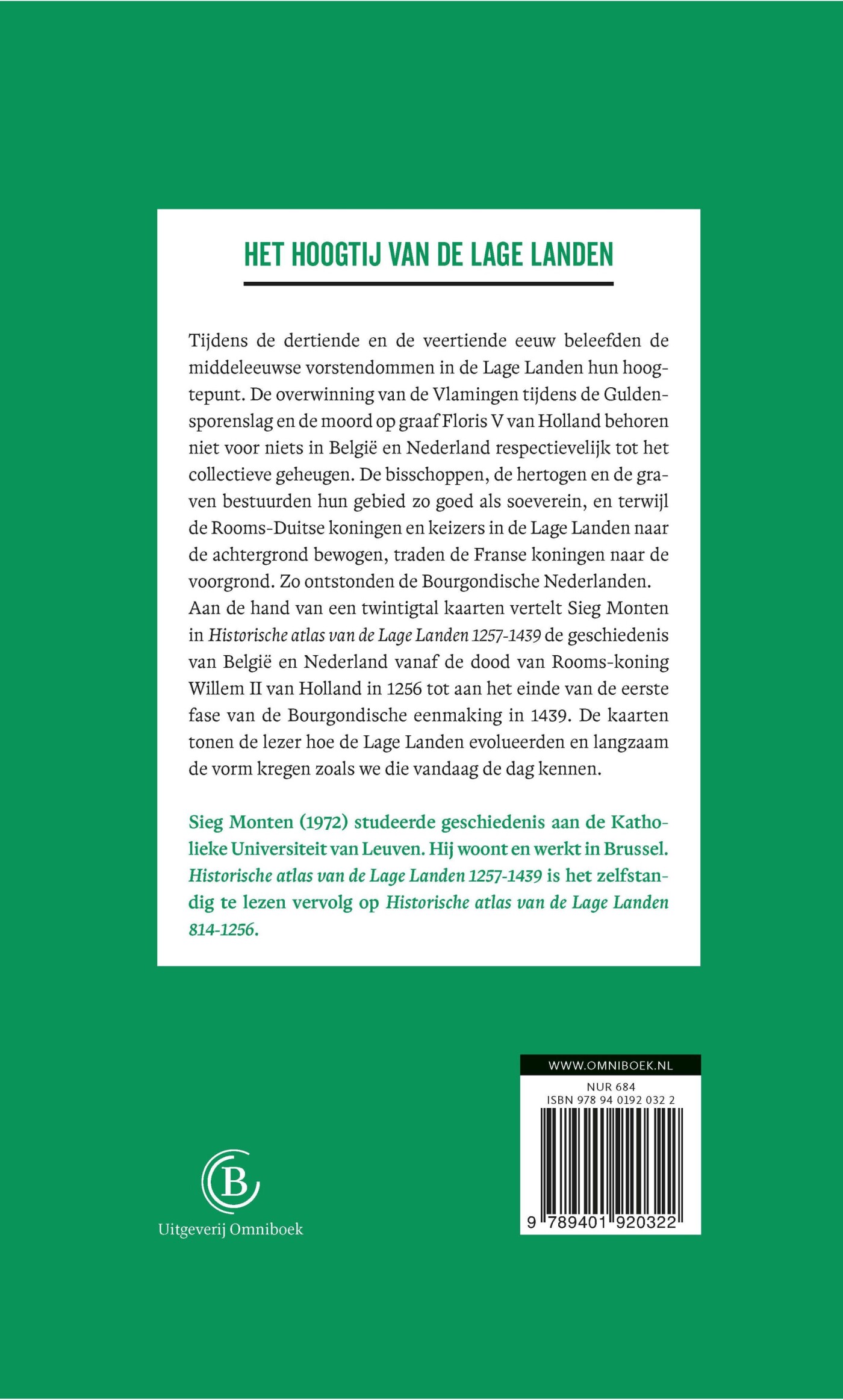 Historische atlas van de Lage Landen achterkant