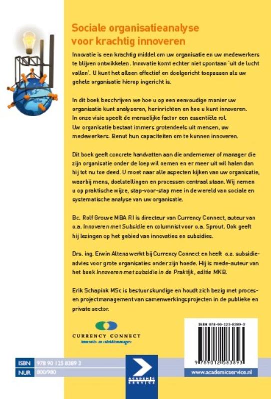 Sociale organisatieanalyse voor krachtig innoveren achterkant