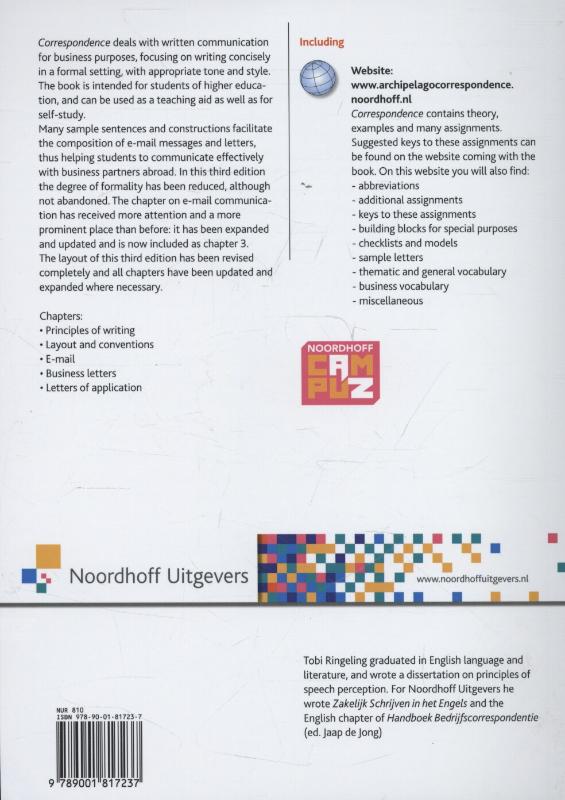 Correspondence / Archipelago Correspondence / Archipelago achterkant